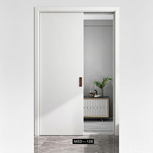 <span class=keywords><strong>Porte</strong></span> coulissante invisible à <span class=keywords><strong>rail</strong></span> dissimulé en ciment léger texturé, <span class=keywords><strong>porte</strong></span> de cloison intérieure coulissante <span class=keywords><strong>sur</strong></span> mesure minimaliste à <span class=keywords><strong>rail</strong></span> invisible - Product Image 4