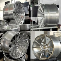 Nouvelles jantes monobloc forgées concaves profondes et légères, 16-24 pouces, 5*120, multi-branches, PCD personnalisé, ET 25 mm, Audi Performance Chrome