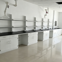 Banc de laboratoire robuste tout en acier, table de laboratoire anti-vibrations avec pieds réglables pour laboratoire de physique