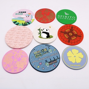 Tùy Chỉnh Mô Hình Đầy Màu Sắc In Ấn Uống Coaster Set Tabletop Bảo Vệ Silicone Cốc Cao Su Nơi Mat Mugs Coaster - Product Image 2