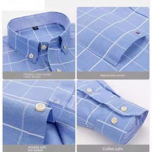 Camisa de Hombre I-0417, Moderna, Delgada, de Manga Larga, Casual, Ajustada, de Color Sólido, con Estampado a Cuadros, con Rayas, Formal, Talla Grande - Product Image 5