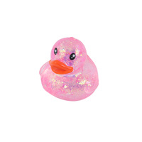 Jouet anti-stress RXS : Canard moelleux avec paillettes, jouet anti-stress canard de dessin animé, gadget créatif pour la décompression, rebond lent et doux