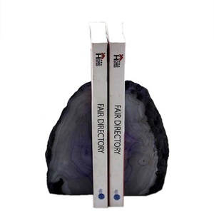 Hot Selling <b>Table</b> <b>Top</b> Decoration Purple Color <b>Stone</b> Material Decorative Bookend Handmade Customized Wholesale Bulk - Product Image 1