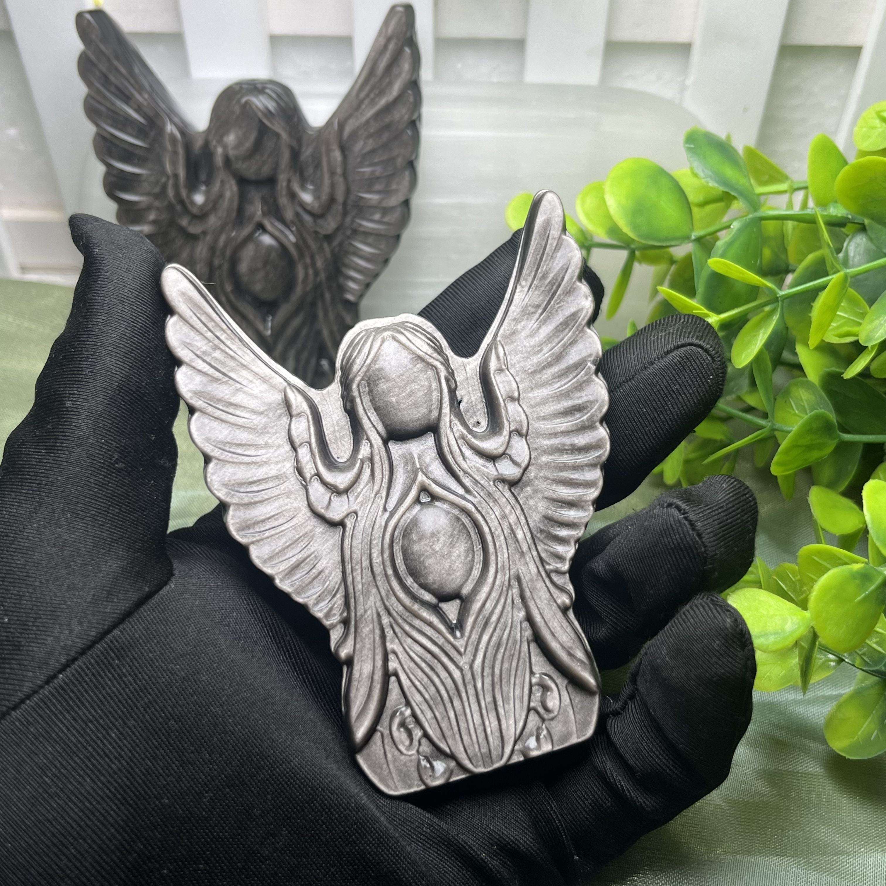Silver Obsidian Angel