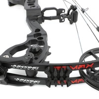 Ensemble d'arc à poulies Junxing double usage, poids de tirage réglable 20-70 LBS, longueur de tirage 25-30 pouces, vitesse 430 FPS pour le tir à l'arc et la chasse
