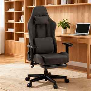 Chaise de jeu Siège <span class=keywords><strong>baquet</strong></span> de course ergonomique, dossier haut, hauteur réglable et inclinable Chaise d'ordinateur compatible avec la salle de jeu - Product Image 5