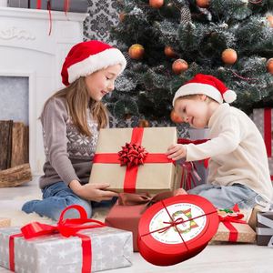 Cute <b>Little</b> <b>Red</b> Color Plush Doll Keychain Small Oval Christmas Gift Box for Festival - Product Image 3