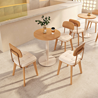 Meubles de restaurant commerciaux minimalistes, ensembles de tables et chaises en bois, style nordique personnalisé, table et chaise pour café, salon de thé