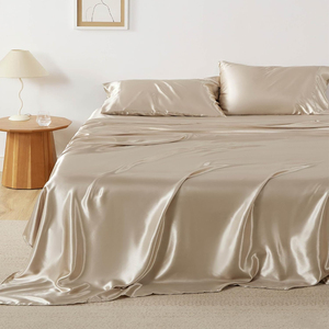 Satin Silk Bed Sheet Set 1800 Microfiber Extra Soft and Smooth Black with Silky Finish Woven Technique - Product Image 6