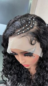 Tresse Water Wave 13 par 4 Perruque Frontale 100% Cheveux Humains Garantie Cheveux - Product Image 2