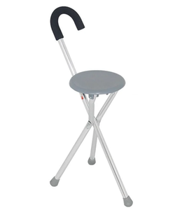 Canne de marche pliable à trois pieds avec siège stable, en aluminium léger, pour l'alpinisme, le camping et la randonnée en extérieur, personnalisable - Product Image 2