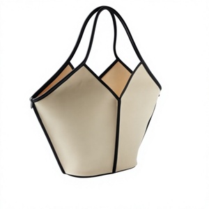 Sac fourre-tout en toile personnalisé avec poignée en cuir, sac à main à bandoulière grande capacité, sac tendance pour femme pour un usage quotidien, sac fourre-tout en toile 100% coton - Product Image 6