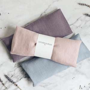 Desain Logo kustom penutup Linen Microwave Lavender berat mata bantal untuk Yoga tidur perawatan Spa - Product Image 3