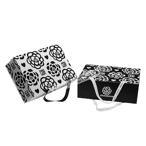 Custom Design Collapsible Magnetic Gift Box Rigid Paperboard <b>Folding</b> Packaging with Ribbon Handle Luxury Free Sample Offered - Product Image 5