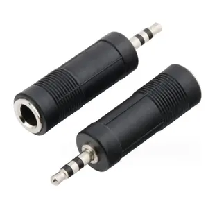 Nickel Plated Plug Audio Stereo Jack 6.35mm TRS 1/4 " to 3.5mm 1/8 inch Male To Female Stereo Adapter