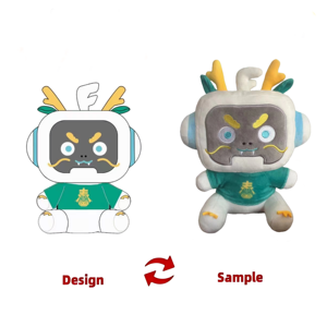 FDZ Fabricant de jouets en peluche personnalisés Anger Robot, animaux en peluche mignons de dessin animé, cadeaux pour enfants, peluche avec logo personnalisé - Product Image 1