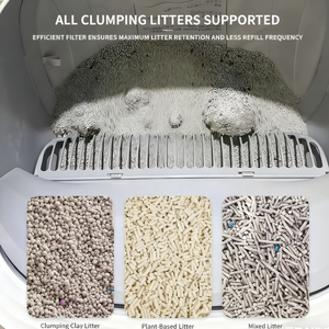 ODM Neue Automatische Smarte Katzentoilette APP-Steuerung Duale Sicherheitssensoren Selbstreinigende Katzentoilette Automatisch mit Offenem Design - Product Image 4