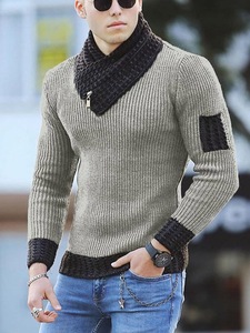 Suéteres Gruesos de <span class=keywords><strong>Cuello</strong></span> <span class=keywords><strong>Alto</strong></span> Tejidos Cálidos de Moda de Invierno para <span class=keywords><strong>Hombre</strong></span>, Producto Popular al por Mayor OEM - Product Image 5