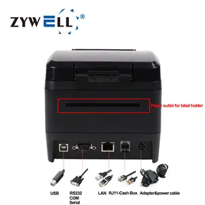 ZYWELL nouvelle étiquette de réception 2-en-1 imprimante thermique ZY310 3 pouces USB imprimante d'autocollants sans encre