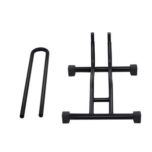 Support de stationnement pour vélo en acier stable en forme de L, support de rangement portable pour vélo de montagne et de route, garage et exposition en magasin - Product Image 5