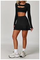 Jupe de Tennis Femme Taille Haute Plissée, Vêtement de Sport à Séchage Rapide, Jupe-Short Athlétique Course Entraînement Tenue de Gymnastique Vêtements d'Été