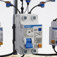 Disjoncteur différentiel RCBO Chint NXBLE-63Y 10A 6A-63A 10mA-300mA 6kA 50/60Hz Courbe BCD C Industriel et Domestique 2P