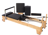 Réformateur de Pilates en bois de chêne: pliable, stable et portable, idéal pour un usage domestique et en studio