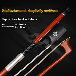 LZS Archet de violon Sumac brésilien importé Archet octogonal haut de gamme en pur crin de cheval en acier ébène - Product Image 6