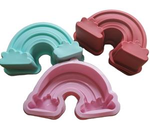 Molde de silicona antiadherente para hornear, sartenes antiadherentes de grado alimenticio con forma de arco, en forma de arcoíris, gran oferta - Product Image 1