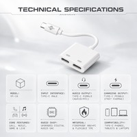 Perlindungan OTP Output DC Cepat Audio Hi-Fi USB-C ke 3.5mm untuk Android Windows Tablet Laptop Adaptor Audio Konverter Headphone