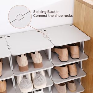 Inthetrend Good Quality PP Plastic Modern White 5 Layers Easy Installation Living Room <b>Shoe</b> Racks Space Saving Storage Organizer - Product Image 3