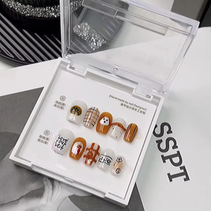 Unghie Finte Rotonde Corte per Uso Quotidiano con Logo Personalizzato OEM, 10 Pezzi di Qualità Professionale, Unghie Acriliche Fatte a Mano - Product Image 2