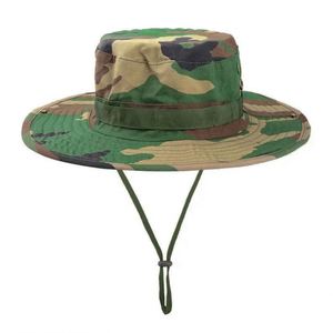 Sombrero de Pesca y Ciclismo de Ala Ancha Transpirable e Impermeable con Protección UV para Verano, Estilo Safari, Camuflaje y Malla - Product Image 3