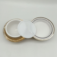 Pot de crème cosmétique acrylique vide en forme de boule d'or 50g/pots à ongles en acrylique/récipient de crème de soins de la peau