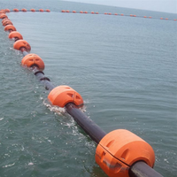 Ponton flottant rempli de mousse, ponton en HDPE, flotteurs de tuyaux, bouées marines vertes et oranges, flottabilité de 35 kg