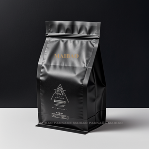 Sacs à café biodégradables <span class=keywords><strong>Bio</strong></span> Pla avec valve et fermeture éclair, emballages personnalisés en papier pour café, sacs à café à fond plat, sacs à grains de café 150g 25 - Product Image 2