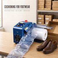 Machine de remplissage de coussins d'air industriels H035, gonfleur de coussins d'air 110-220V 450W 28m/min, compteur de mètres, film PE 20-60cm pour emballage