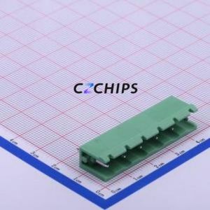 DB2EV-7.62-6P-GN Plug-in Terminal Block Through hole,P=7.62mm Connector Board-to-Board / Socket - Open 1x6P 7.62mm Green - Product Image 1