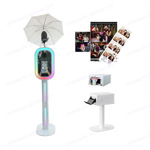 Party Events Photo Machine Oval DSLR Photo Booth Mirror Photo Booth con pantalla táctil LCD de 13,3 "Flash Photo Booth Metal Shell - Product Image 3