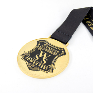 Custom 3D Weightlifting Powerlifting <strong>Medal</strong> Commemorative <strong>Zinc</strong> <strong>Alloy</strong> Award with Ribbon Lanyard Hanger Metal <strong>Material</strong> - Product Image 4