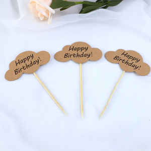 Decorazione della <span class=keywords><strong>torta</strong></span> carta kraft plug-in cottura vestire carta da lettere <span class=keywords><strong>buon</strong></span> <span class=keywords><strong>compleanno</strong></span> amore fiore arco bandiera - Product Image 4