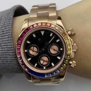 Reloj de Pulsera de Cuarzo de Lujo para Hombre con Cronógrafo, Reloj de Negocios Simple, Resistente al Agua, con Cristal de Zafiro, Movimiento Japonés VK63 - Product Image 5