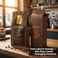 Étiquettes de café personnalisées en papier alimentaire de qualité supérieure, laminées mat, imperméables, écologiques, avec texture élégante et gaufrage à chaud