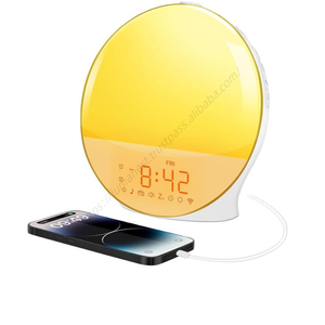 Reloj Despertador con Luz de Simulación de Amanecer para Niños y Personas con Sueño Pesado, Venta al Por Mayor de Fábrica - Product Image 1