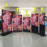 Dernier kiosque interactif sur pied à écran tactile multi-touch ultra-fin de 75 pouces pour la publicité en magasin et la gestion des files d'attente