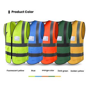 سترة أمان عاكسة مخصصة، تصميم متعدد الجيوب، سترة أمان عاكسة محبوكة - Product Image 4