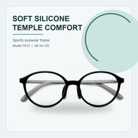 Montures de lunettes de sport en silicone en gros, lunettes anti-lumière bleue pour hommes, montures optiques en gros.
