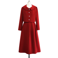 YRW035 pourrait faire comme votre conception de luxe 100% laine veste Vintage jupe ensembles vente directe d'usine