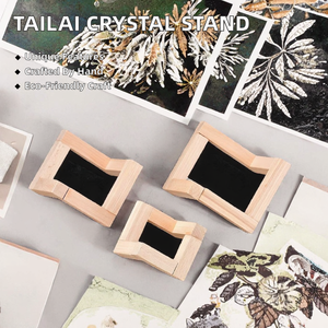 Support de présentoir en cristal poli PaFu Boîte décorative élégante avec tableau de grille en cristal <span class=keywords><strong>Vitrine</strong></span> de <span class=keywords><strong>collection</strong></span> de pierres précieuses naturelles - Product Image 2