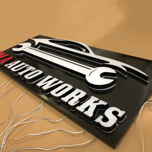 Al aire libre 3D Led iluminado colgando señalización Mini acrílico montado en la pared de <span class=keywords><strong>pintura</strong></span> luminosa signo carta Junta - Product Image 3